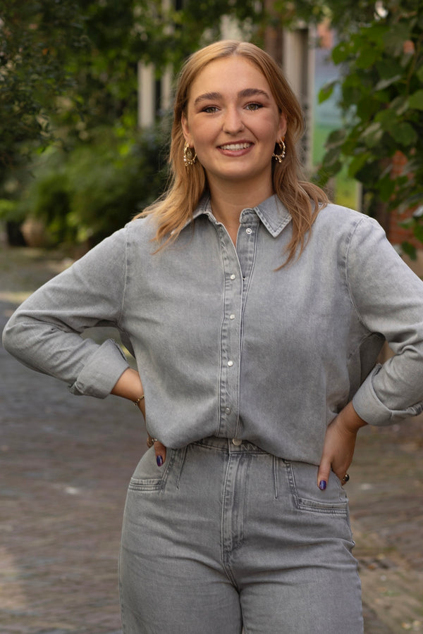 Farrah blouse grey