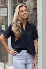 Samina blouse navy