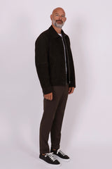 Terry cropped trousers walnut