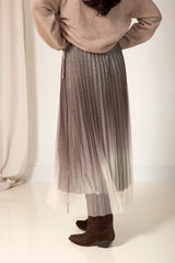 Glitter plisse skirt