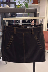 Used Leather Crop Skirt