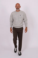 Terry cropped trousers walnut
