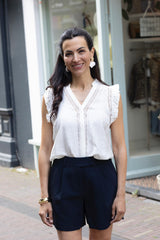 Vola pleat shorts navy