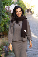 Gaze scarf brown