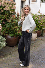 Stud palazzo jeans
