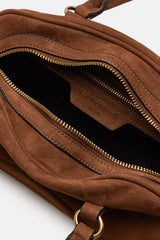 Satchel suede bag small