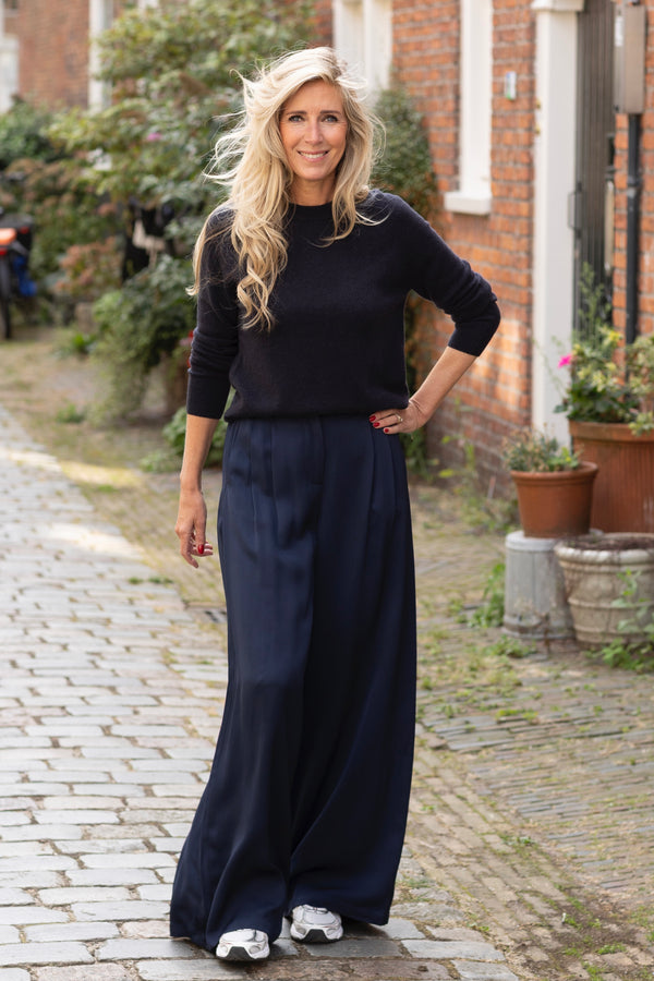 Boston knit cashmere navy