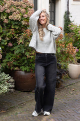 Stud palazzo jeans