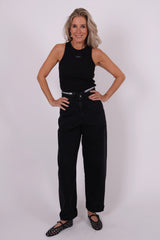 Rib tank black sparkle