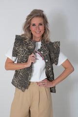 Farrah leopard gilet