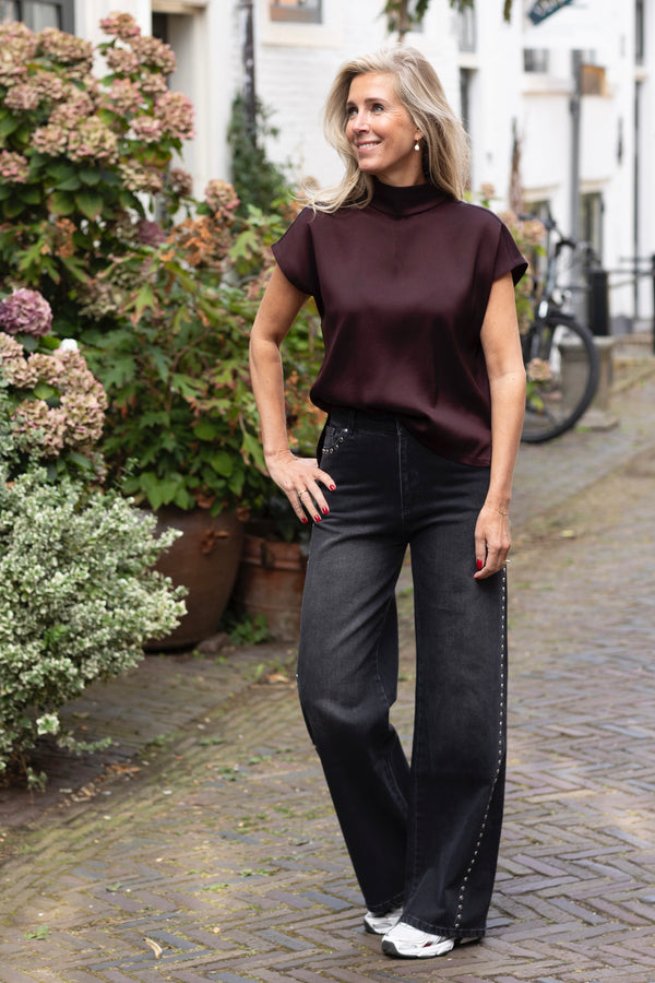 Stud palazzo jeans