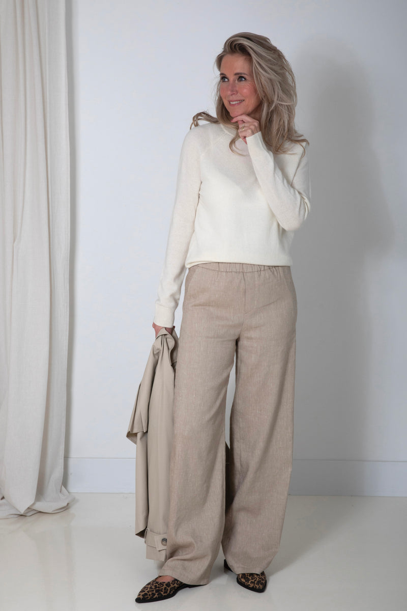 Boston knit cashmere offwhite