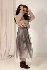 Glitter plisse skirt