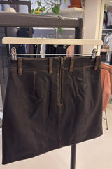 Used Leather Crop Skirt