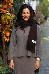 Gaze scarf brown