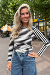 Anna stripe top navy