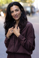 Lady D blouse moka