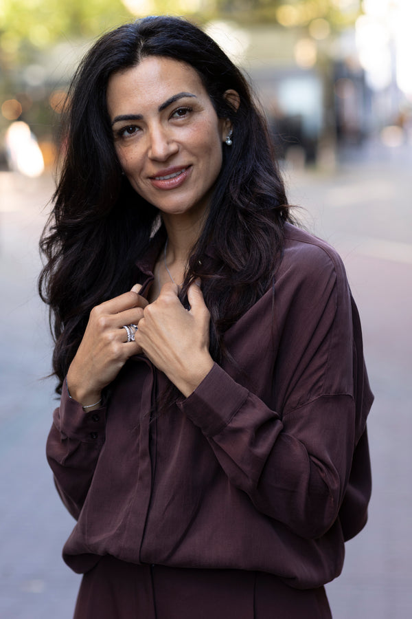 Lady D blouse moka