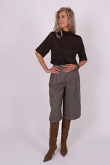 Nisle top dark brown