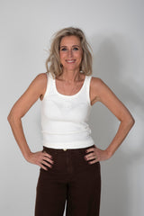 Granny rib tanktop white