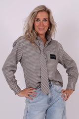 Chess tie blouse
