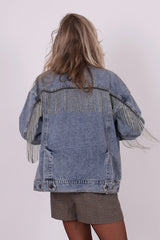 Denice denim fringe jacket