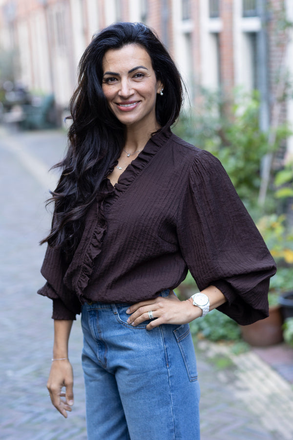 Shina frill blouse