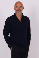 Tray zip knit navy