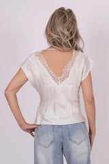 Idun lace top white