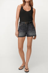 Sandra denim shorts black