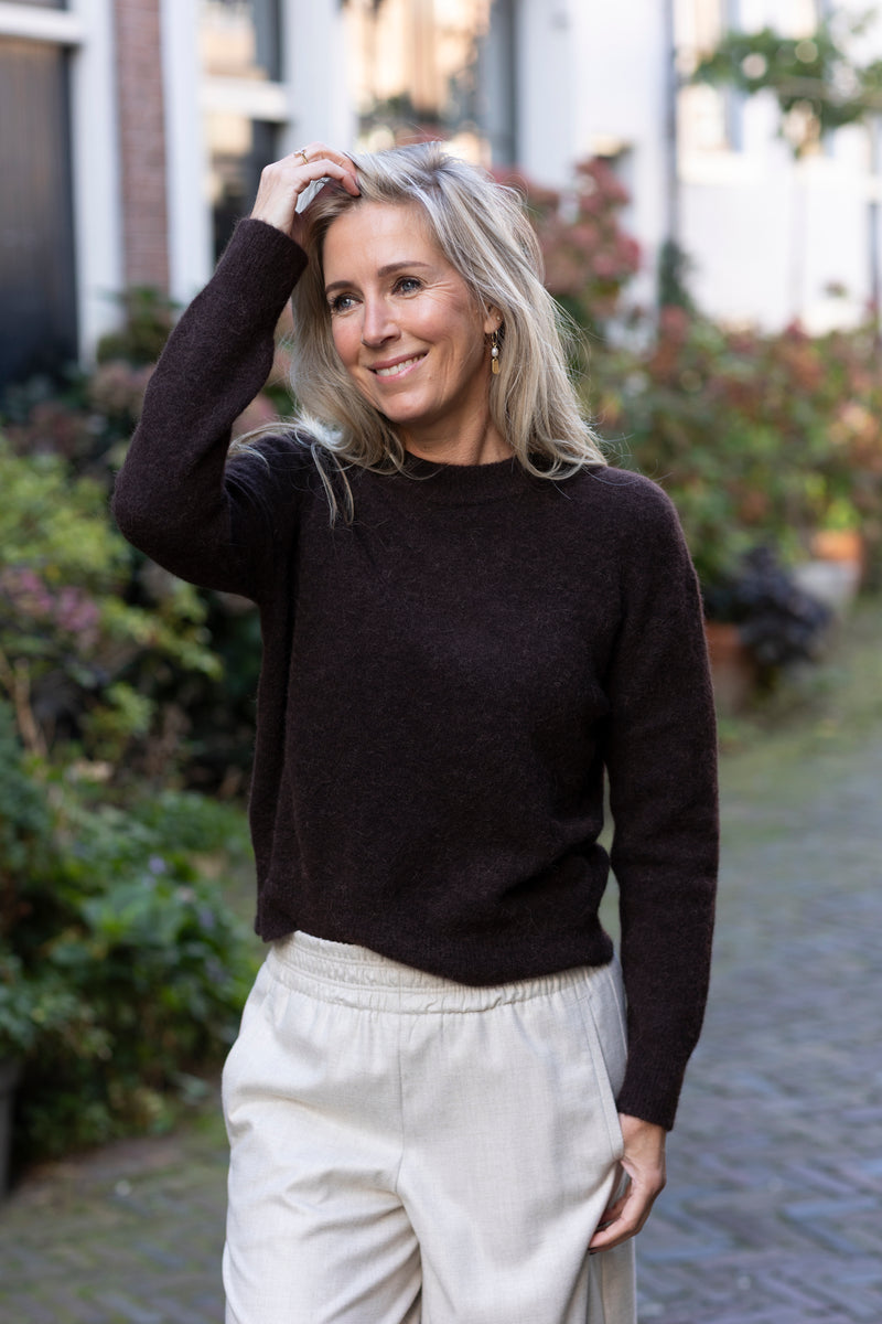 Anour knit brown