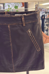 Used Leather Crop Skirt
