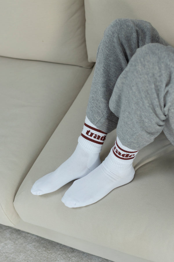 Trade socks burgundy