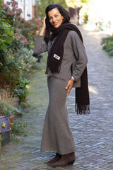 Gaze scarf brown