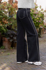 Stud palazzo jeans