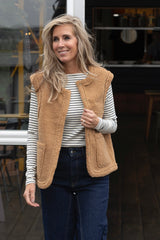 Teddy camel gilet