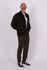 Terry cropped trousers walnut