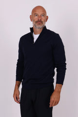 Tray zip knit navy