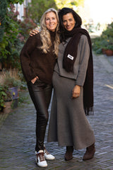 Gaze scarf brown