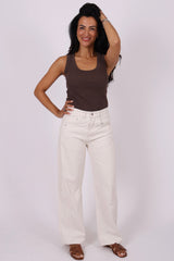 Drew barrel jeans offwhite