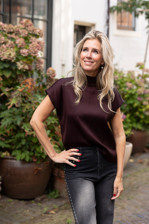 Alaria top burgundy