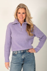 Saanour zip knit lilac