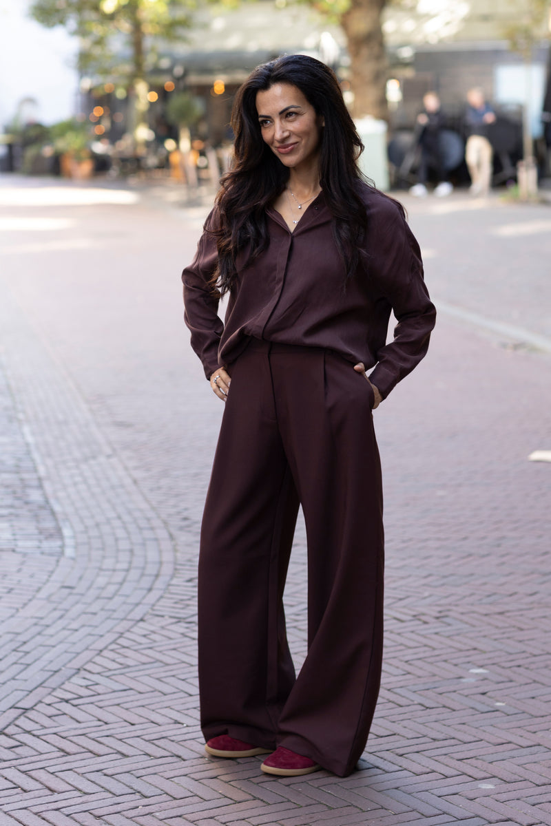 Lady D blouse moka