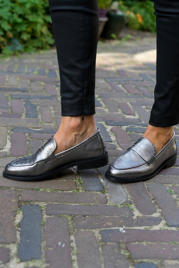 Ariel metallic loafers