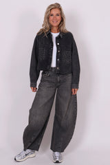 Cropped strass blouse