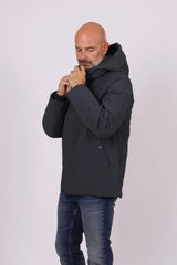 Beurnie coat coal green