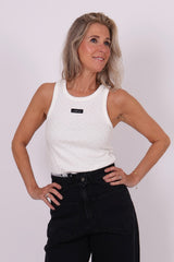 Rib tank white sparkle