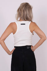 Rib tank white sparkle