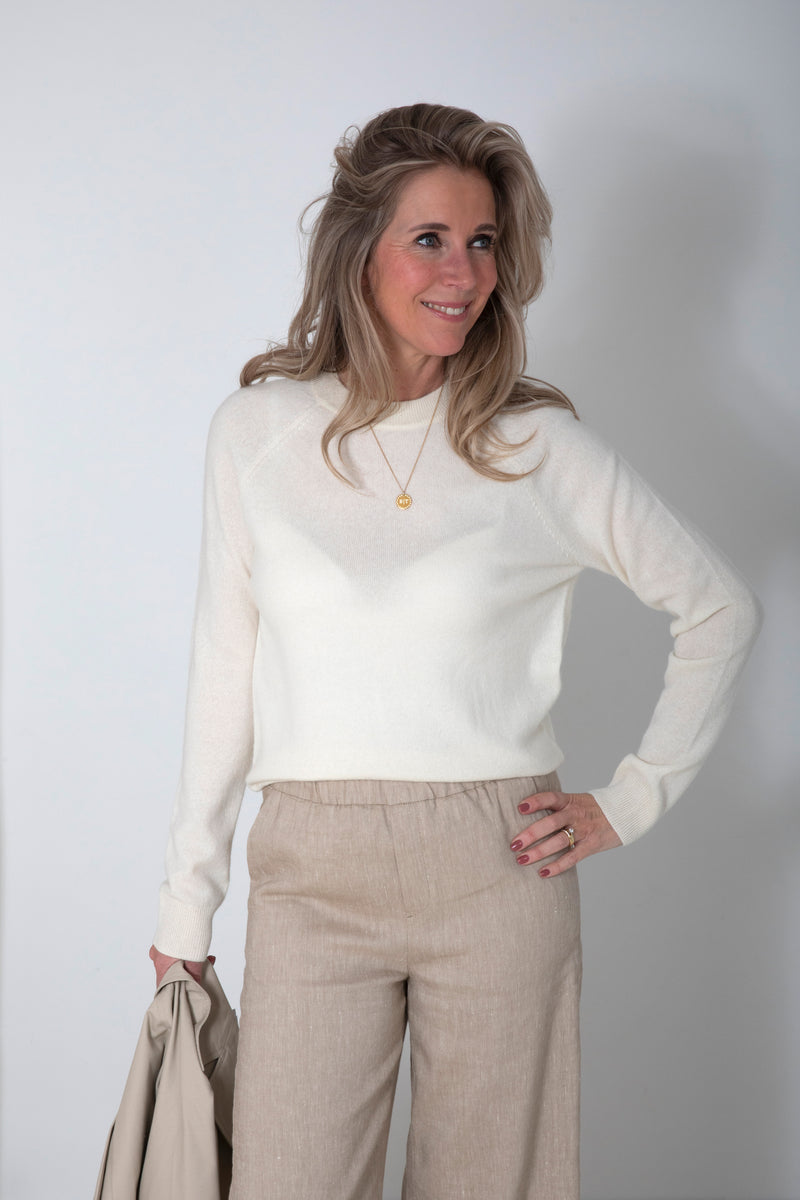 Boston knit cashmere offwhite