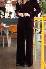 Burgundy trousers